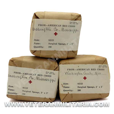Original American Red Cross Surgical Sponges 1942 (2)