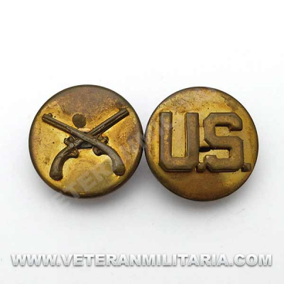 Insignias de Cuello Policía Militar Original