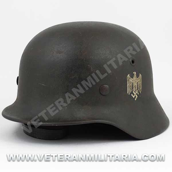 German Helmet M40 a Decal Heer NS64 Original