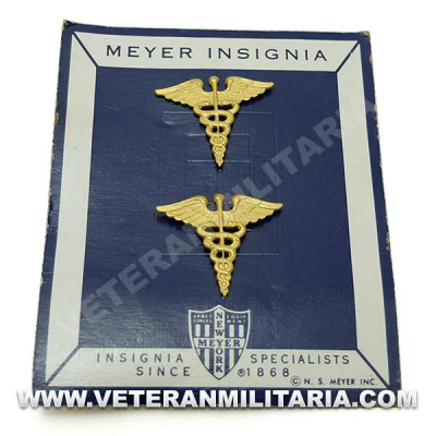 Official US Medical Collar Badges Original