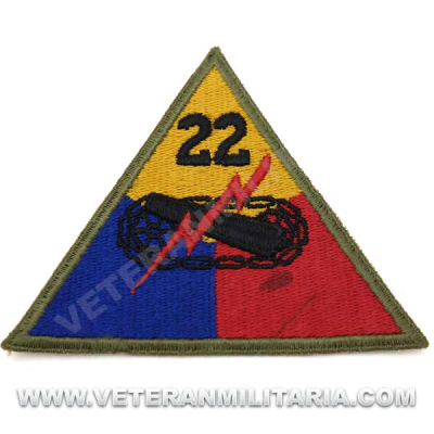Patch 22th Armored Division Original