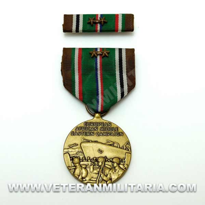 US European, African, Middle Eastern Campaign Medal with Ribbon Bar (1)