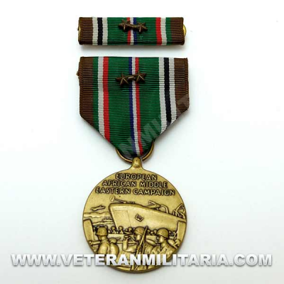 US European, African, Middle Eastern Campaign Medal with Ribbon Bar (2)