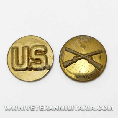 Original Infantry Collar Badges