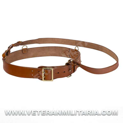 Sam Browne Leather Officer Belt