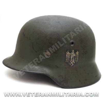 Casco Alemán M35 doble Calca Heer SE66 Original