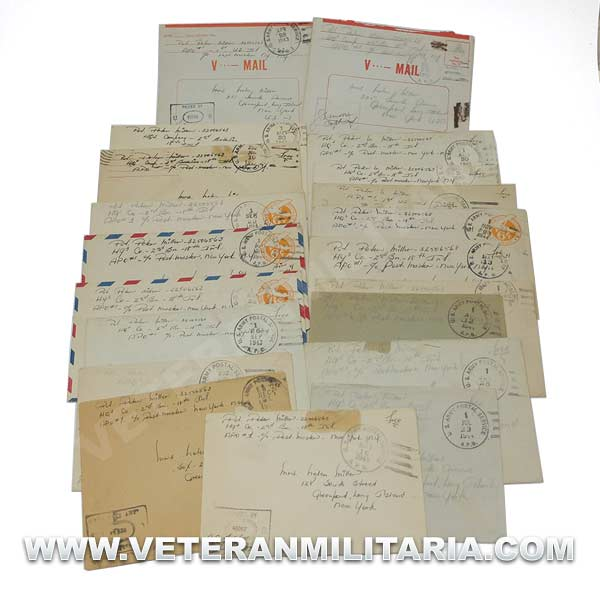 Lote de 2 Cartas y 18 Sobres US Original