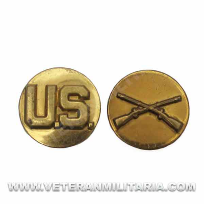 Original Infantry Collar Badges (2)