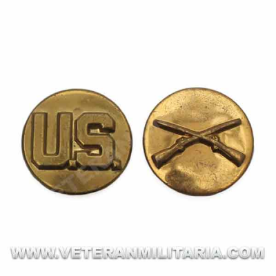 Original Infantry Collar Badges (3)