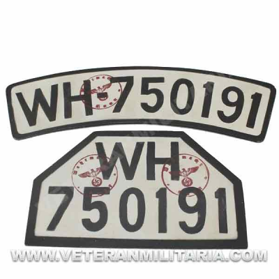Juego de Placas de Moto WH