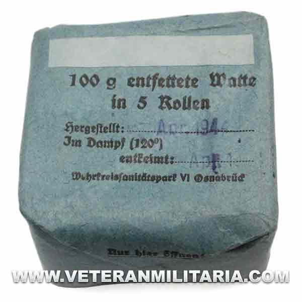 Original German Medical Entfettete Watte 1944