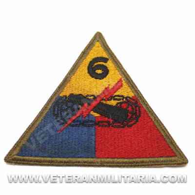 Original Patch, 6th Armored Division (Super Sixth) 