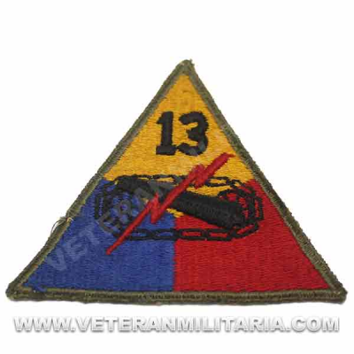 Original Patch, 13th Armored Division (Black Cat)
