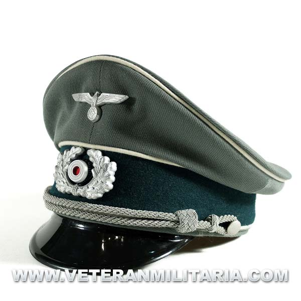 WW2 German Wehrmacht Heer Officer Visor Cap Hat Emblem Repro