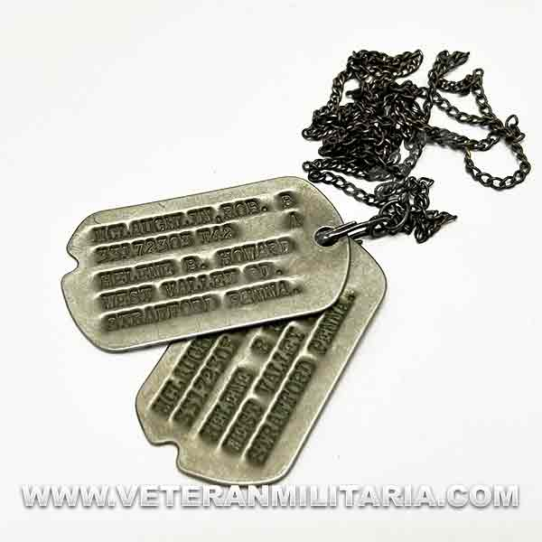 Original Dog-Tag Set Robert Bolland McLaughlin