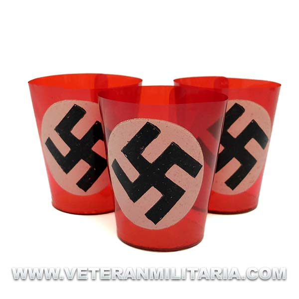 Red Celluloid Candle Holder Original