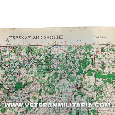 Map of Fresnay sur Sarthe 1943
