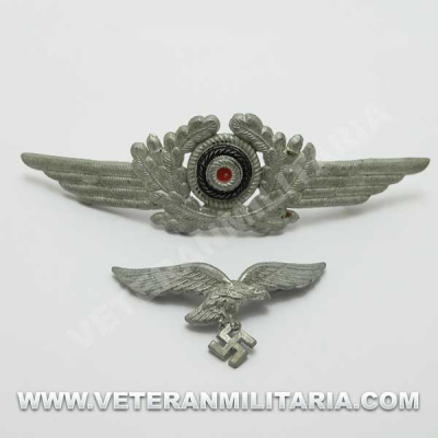 Luftwaffe Original Cap Badge Set