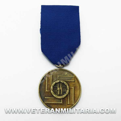 Medalla por 8 años de Servicio Waffen-SS (Envejecida)